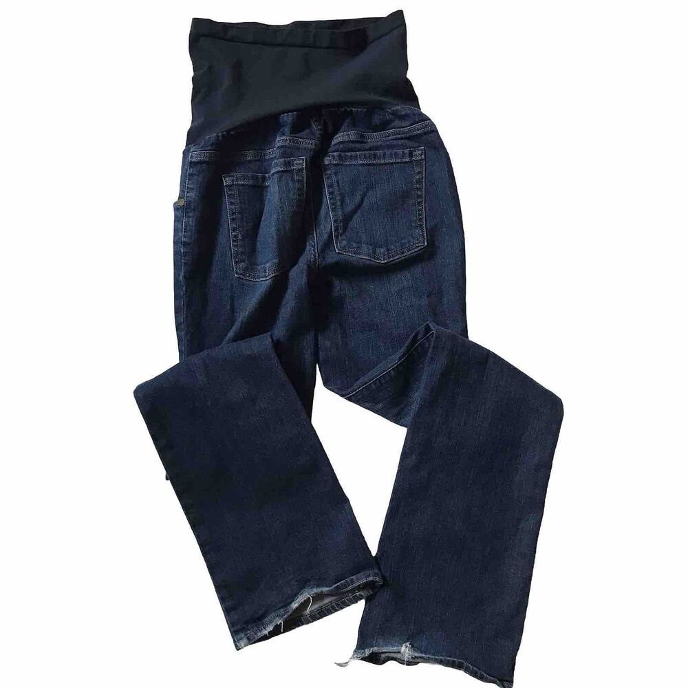 A Pea in the Pod XS Maternity Jeans Bootcut Secret Fit Belly Blue Denim Pullon - Picture 4 of 11